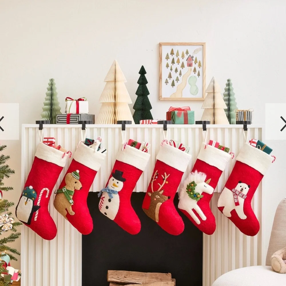 West Elm Stocking with Snowman